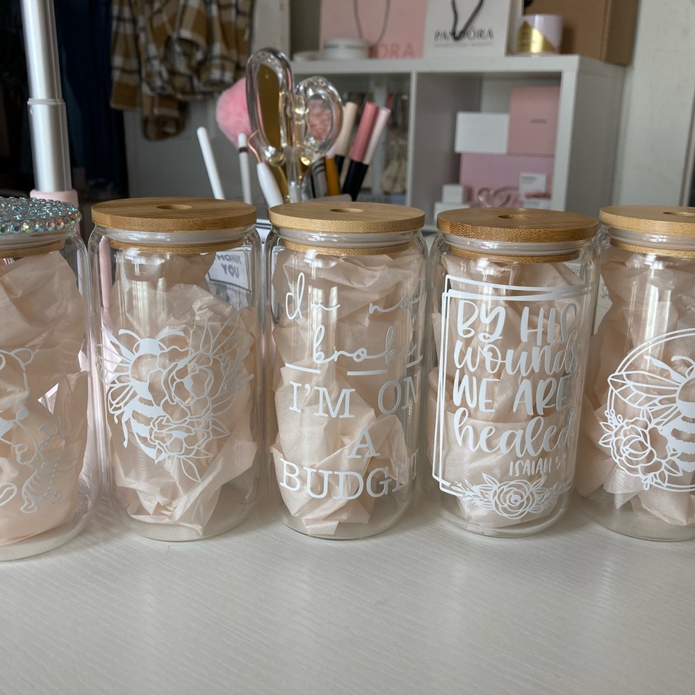 Glass Can Cup
